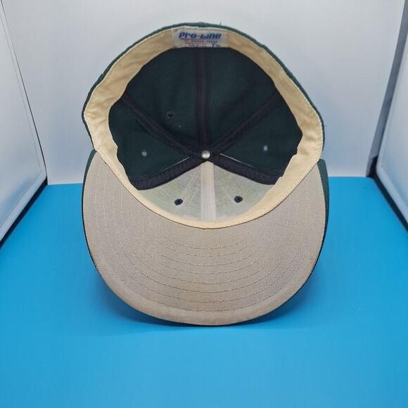 Vintage Notre Dame Fighting Irish Football Pro Line Fitted Hat Cap 7 3/8 Green - Picture 7 of 8